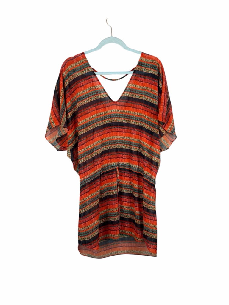 Vix Paula Hermanny Sheer Striped Cover Up Tunic Size S